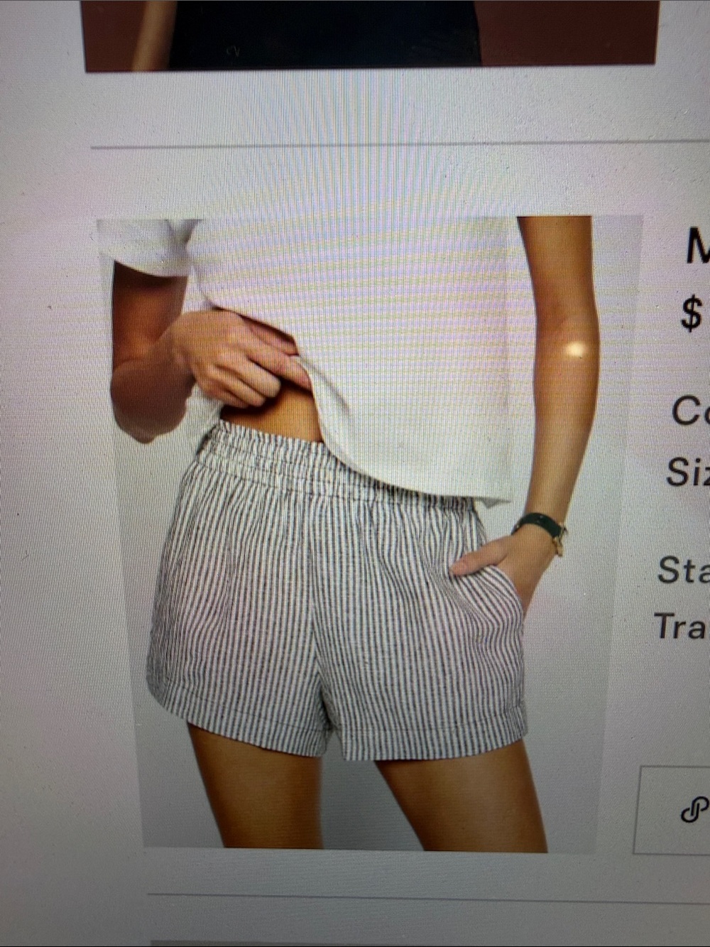 Reformation Mila Linen Short Ivory - Picture 5 of 5